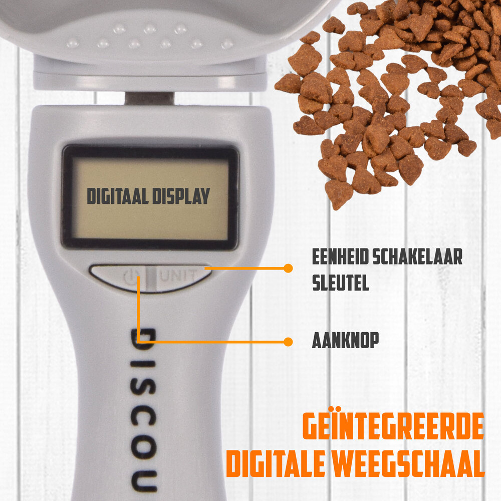 Discountershop Digitale Voerscheppen Voor Hond Lepel | 1 Stuk | 3V CR2032 Batterij Vereist | 9cm x 23cm x 5cm | Grijs | Elektronische Weegschaal Maatschepjes Voor Huisdieren | ABS Materiaal | Digitale Voedsel Maatschep Discountershop Digitale Voerscheppen Voor Hond Lepel | 1 Stuk | 3V CR2032 Batterij Vereist | 9cm x 23cm x 5cm | Grijs | Elektronische Weegschaal Maatschepjes Voor Huisdieren | ABS Materiaal | Digitale Voedsel Maatschep