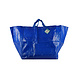 Discountershop Kunststof Opbergtas 60L | Blauw | 37cm x 40cm x 41cm | Herbruikbare Boodschappentas en Jumbo Verhuizen tassen | Opbergzak met Handvatten | Perfect als Winkelen en Wasserij Tassen, Strand & Picknick