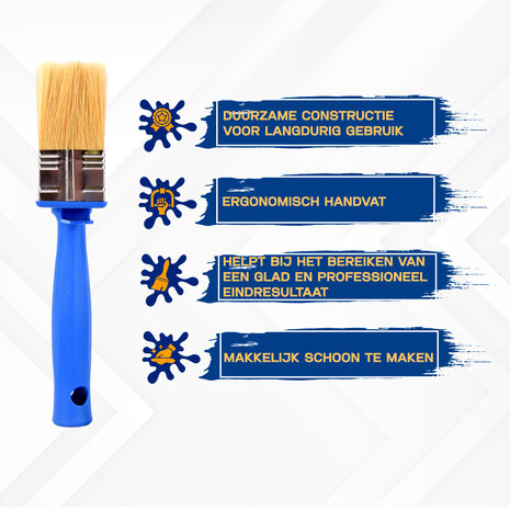 Discountershop Blokkwast Blauw | Duurzame Kunststof Verfborstel | 14x4x23cm | Voor Wanden Plafonds Houtverf Schuur Hek Vloer | Varkenshaar en Synthetische Haren | Geschikt voor Water en Olie | Een Kwast van Luxe Discountershop Blokkwast Blauw | Duurzame Kunststof Verfborstel | 14x4x23cm | Voor Wanden Plafonds Houtverf Schuur Hek Vloer | Varkenshaar en Synthetische Haren | Geschikt voor Water en Olie | Een Kwast van Luxe