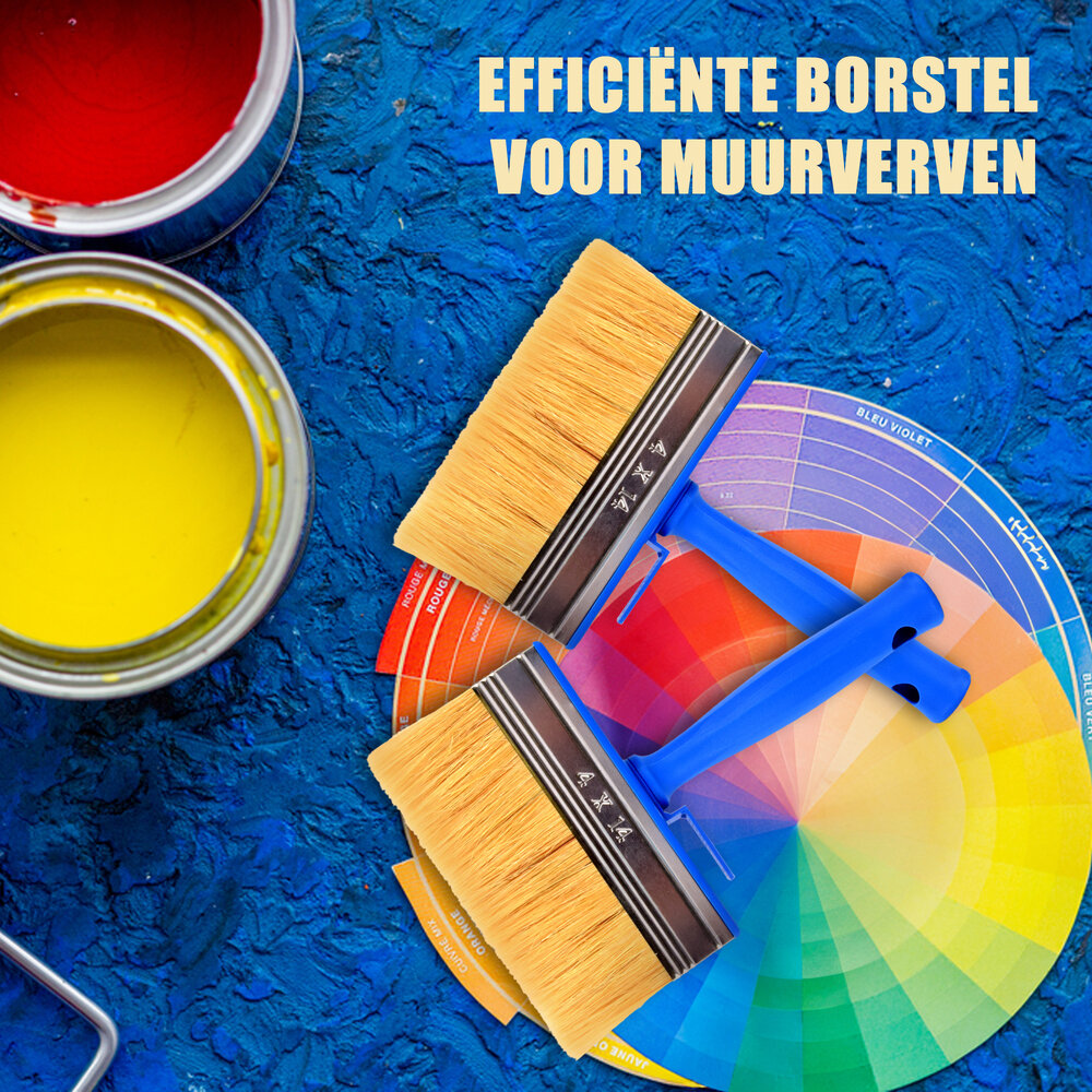 Discountershop Blokkwast Blauw | Duurzame Kunststof Verfborstel | 14x4x23cm | Voor Wanden Plafonds Houtverf Schuur Hek Vloer | Varkenshaar en Synthetische Haren | Geschikt voor Water en Olie | Een Kwast van Luxe Discountershop Blokkwast Blauw | Duurzame Kunststof Verfborstel | 14x4x23cm | Voor Wanden Plafonds Houtverf Schuur Hek Vloer | Varkenshaar en Synthetische Haren | Geschikt voor Water en Olie | Een Kwast van Luxe