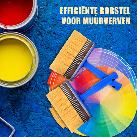 Discountershop Blokkwast Blauw | Duurzame Kunststof Verfborstel | 14x4x23cm | Voor Wanden Plafonds Houtverf Schuur Hek Vloer | Varkenshaar en Synthetische Haren | Geschikt voor Water en Olie | Een Kwast van Luxe Discountershop Blokkwast Blauw | Duurzame Kunststof Verfborstel | 14x4x23cm | Voor Wanden Plafonds Houtverf Schuur Hek Vloer | Varkenshaar en Synthetische Haren | Geschikt voor Water en Olie | Een Kwast van Luxe