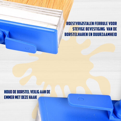 Discountershop Blokkwast Blauw | Duurzame Kunststof Verfborstel | 14x4x23cm | Voor Wanden Plafonds Houtverf Schuur Hek Vloer | Varkenshaar en Synthetische Haren | Geschikt voor Water en Olie | Een Kwast van Luxe Discountershop Blokkwast Blauw | Duurzame Kunststof Verfborstel | 14x4x23cm | Voor Wanden Plafonds Houtverf Schuur Hek Vloer | Varkenshaar en Synthetische Haren | Geschikt voor Water en Olie | Een Kwast van Luxe