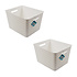 Plastic Storage Bins | Set of 2 | Stackable Containers | 17Liter | Storage Bins for Clothes | 36cm x 29.5cm x 22cm | Storage Bins for Laundry | Organizer Boxes Plastic Storage Bins | Set of 2 | Stackable Containers | 17Liter | Storage Bins for Clothes | 36cm x 29.5cm x 22cm | Storage Bins for Laundry | Organizer Boxes