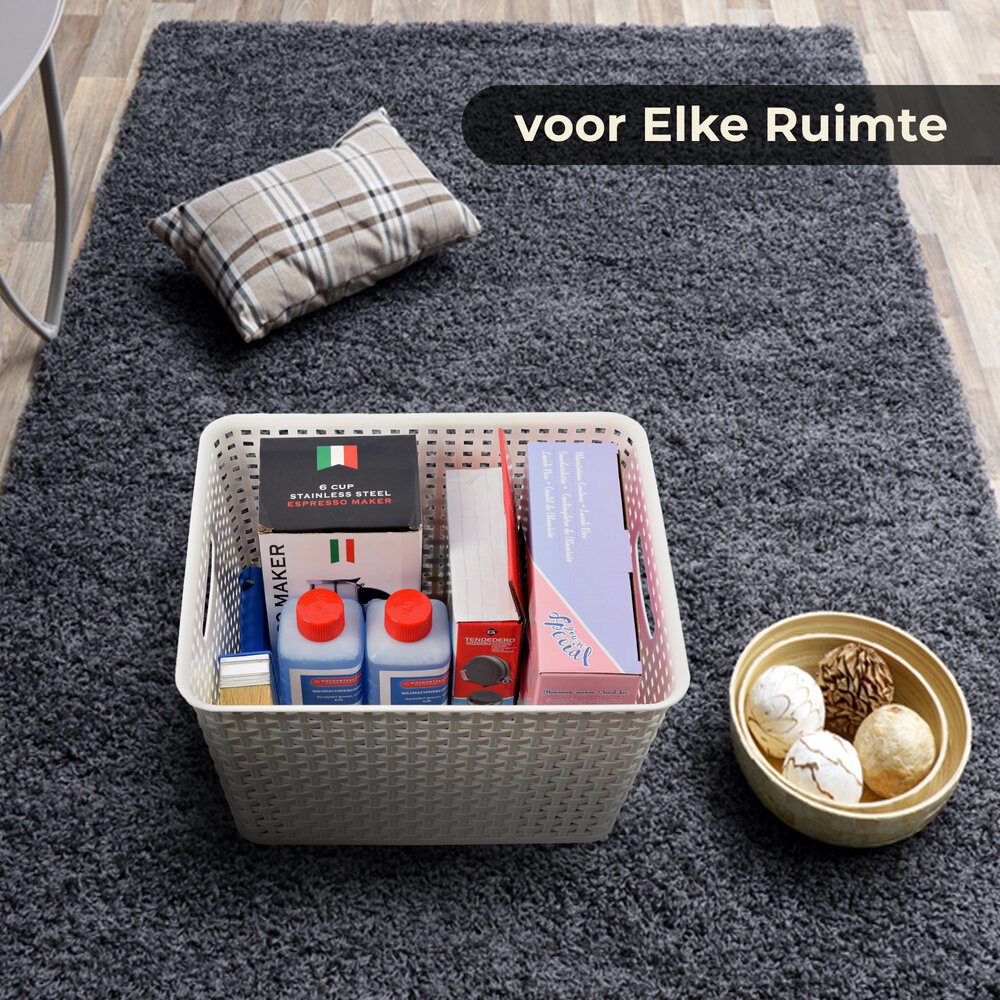 Discountershop Ruime Kunststof Opbergmanden Set van 2 | Witte Mand Zonder Deksel | 36cm x 29.5cm x 22cm | 17L | Opberger voor Speelgoed | Opbergboxen voor Elke Kamer | Stijlvolle Opbergmandjes voor Stressvrij Organisatie Discountershop Ruime Kunststof Opbergmanden Set van 2 | Witte Mand Zonder Deksel | 36cm x 29.5cm x 22cm | 17L | Opberger voor Speelgoed | Opbergboxen voor Elke Kamer | Stijlvolle Opbergmandjes voor Stressvrij Organisatie