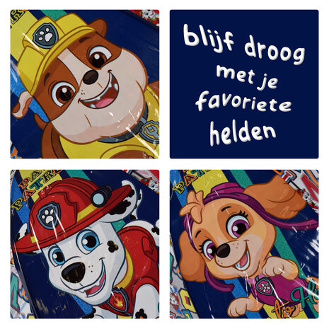 Paw Patrol Paraplu | kinderparaplu | Diameter - 66 cm | Polysester\ aluminium | Opvouwbare paraplu | Stevige paraplu Paw Patrol Paraplu | kinderparaplu | Diameter - 66 cm | Polysester\ aluminium | Opvouwbare paraplu | Stevige paraplu