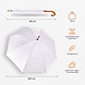 Discountershop Large White Umbrella 98 cm – Strong Windproof Umbrella for Women and Men, Lightweight Folding Umbrella with UV Protection
