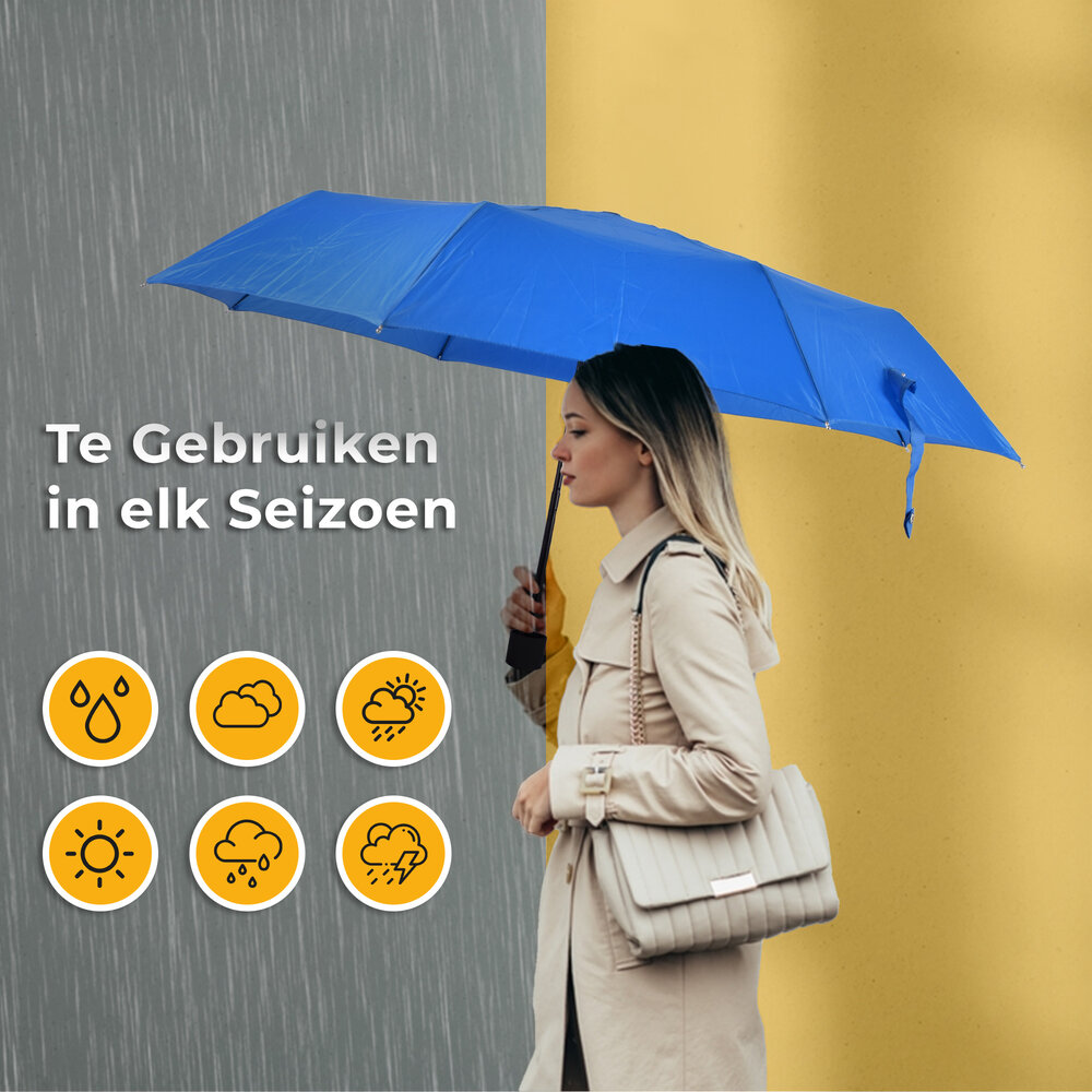 Discountershop Foldable Umbrella of High Quality | Large Format | Aluminum Frame | Blue | 90x51 cm | 8 Ribs Discountershop Foldable Umbrella of High Quality | Large Format | Aluminum Frame | Blue | 90x51 cm | 8 Ribs