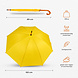 Discountershop Large Umbrella 102 cm Yellow – Windproof Umbrella with Wooden Handle and Hook for Men and Women – Strong Umbrella for Rain & Outdoor Use