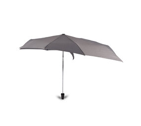 Discountershop Grijze Stormparaplu - Groot en Stevig - Opvouwbaar met Aluminium Frame - Gemaakt van Polyester Pongee Doek - Diameter van 100cm