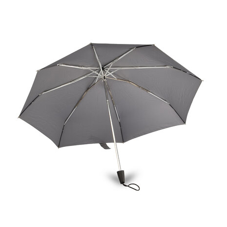 Discountershop Grijze Stormparaplu - Groot en Stevig - Opvouwbaar met Aluminium Frame - Gemaakt van Polyester Pongee Doek - Diameter van 100cm