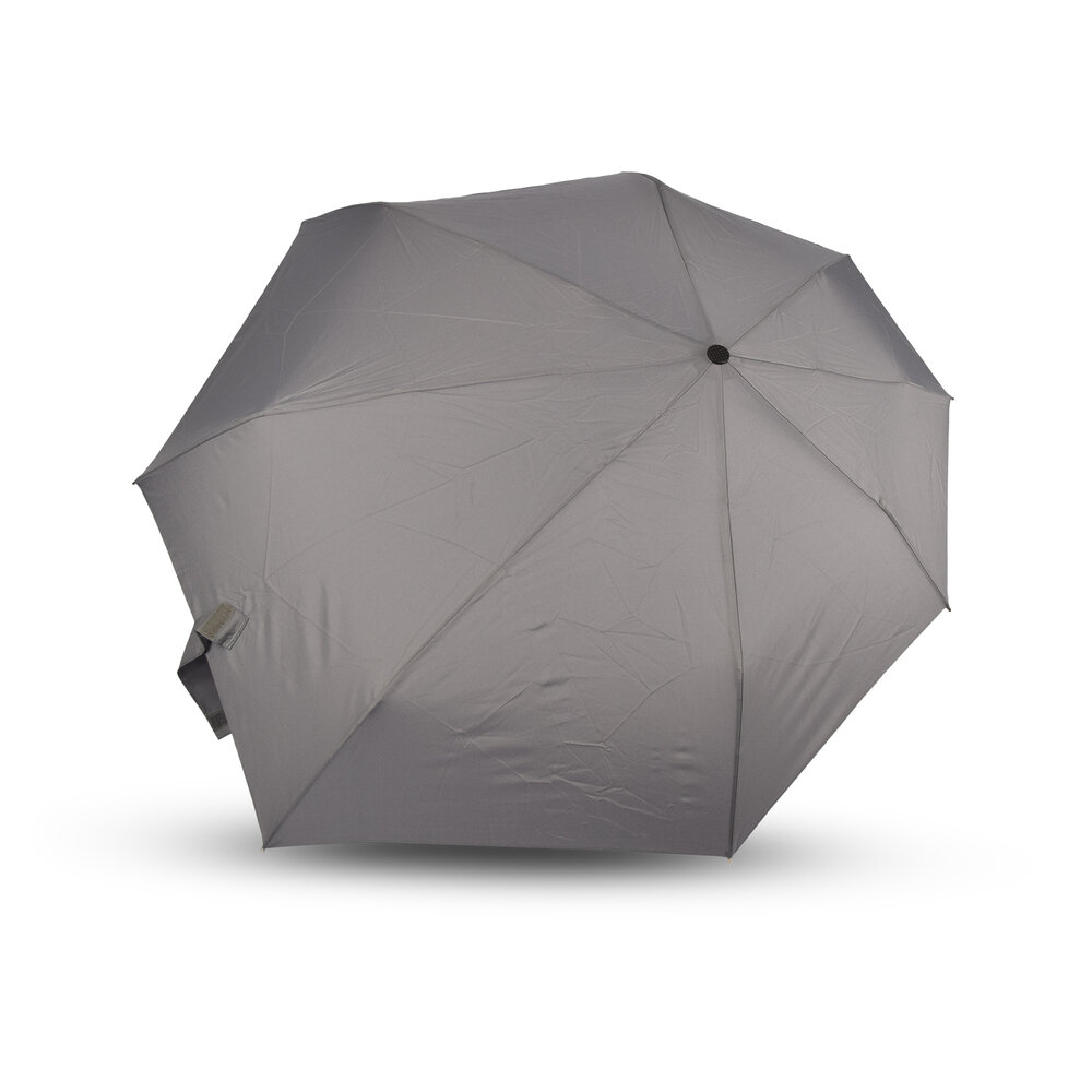 Discountershop Grijze Stormparaplu - Groot en Stevig - Opvouwbaar met Aluminium Frame - Gemaakt van Polyester Pongee Doek - Diameter van 100cm