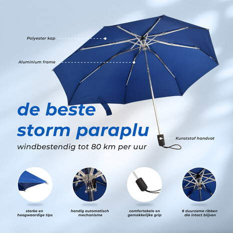 Discountershop Umbrella | Storm umbrella | Large umbrella | navy blue | Win speeds: up to 80km/h | Folding umbrella | polyester | 61.5cm*100cm Discountershop Umbrella | Storm umbrella | Large umbrella | navy blue | Win speeds: up to 80km/h | Folding umbrella | polyester | 61.5cm*100cm