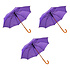 3x | Umbrella | Automatic umbrella | purple | Folding umbrella | Wooden handle | 89cm*98cm
