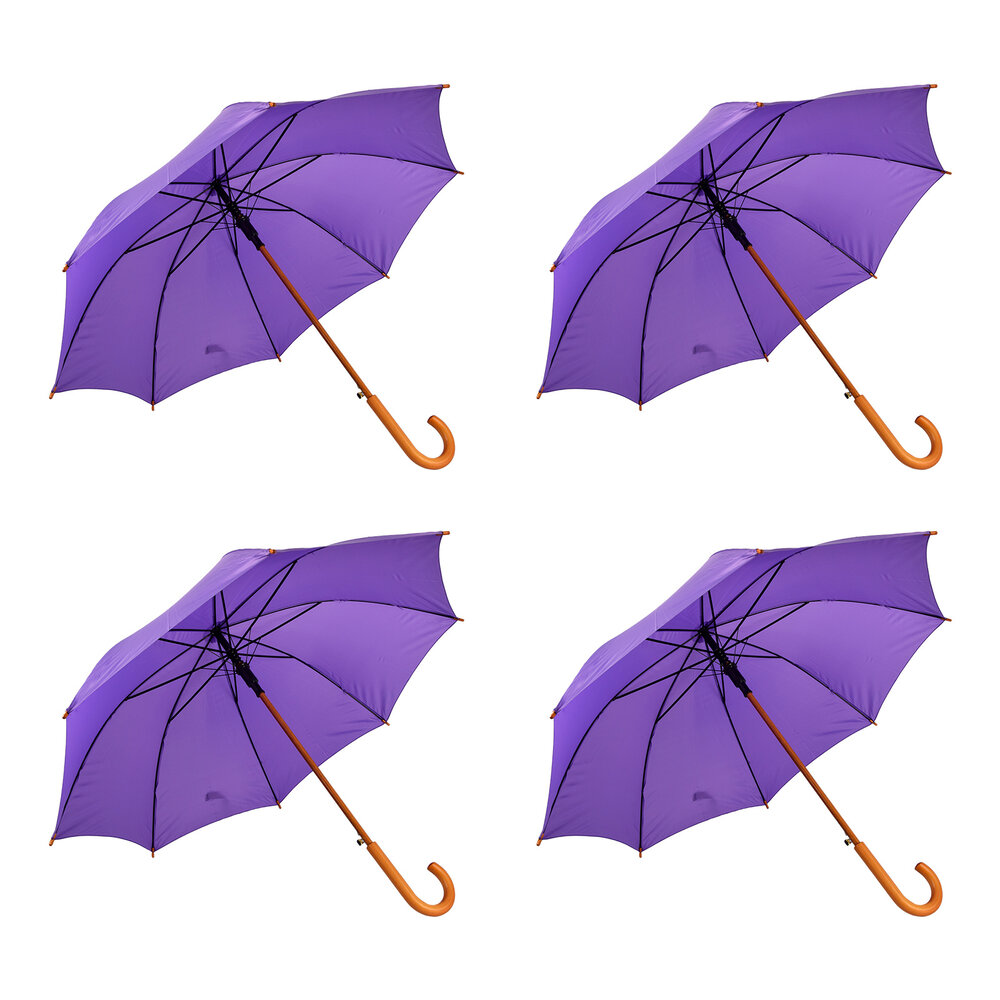 Discountershop 4x | Umbrella | Automatic umbrella | purple | Folding umbrella | Wooden handle | 89cm*98cm Discountershop 4x | Umbrella | Automatic umbrella | purple | Folding umbrella | Wooden handle | 89cm*98cm
