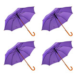 Discountershop 4x | Paraplu | Automatische paraplu | paars | Opvouwbare paraplu | Houten handvat | 89cm*98cm Discountershop 4x | Paraplu | Automatische paraplu | paars | Opvouwbare paraplu | Houten handvat | 89cm*98cm