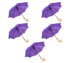 Discountershop 5x | Umbrella | Automatic umbrella | purple | Folding umbrella | Wooden handle | 89cm*98cm Discountershop 5x | Umbrella | Automatic umbrella | purple | Folding umbrella | Wooden handle | 89cm*98cm