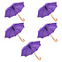 5x | Umbrella | Automatic umbrella | purple | Folding umbrella | Wooden handle | 89cm*98cm
