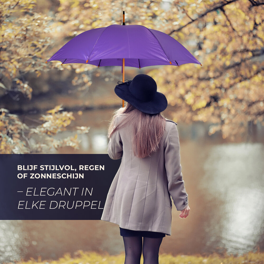 Discountershop 5x | Umbrella | Automatic umbrella | purple | Folding umbrella | Wooden handle | 89cm*98cm Discountershop 5x | Umbrella | Automatic umbrella | purple | Folding umbrella | Wooden handle | 89cm*98cm