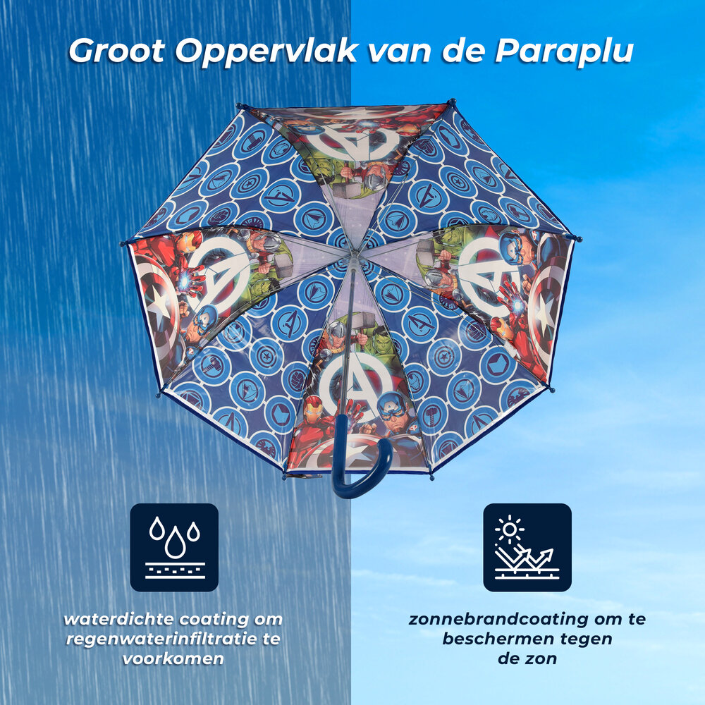 Discountershop Umbrella | children's umbrella | Diameter 71 cm | Sturdy umbrella | Blue | PVC | 68cm*20cm*10cm Discountershop Umbrella | children's umbrella | Diameter 71 cm | Sturdy umbrella | Blue | PVC | 68cm*20cm*10cm