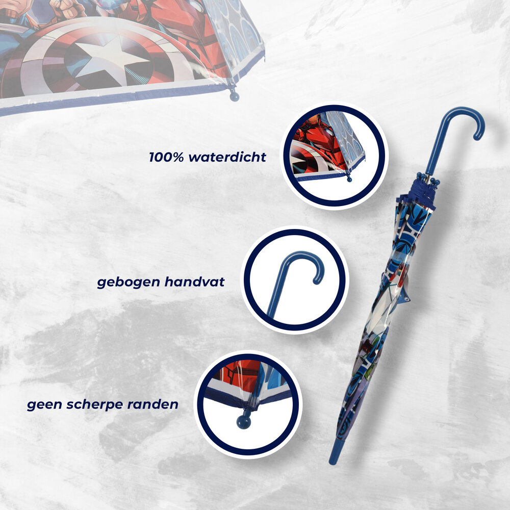 Discountershop Paraplu | kinderparaplu | Diameter 71 cm | Stevige paraplu | Blauw | PVC | 68cm*20cm*10cm Discountershop Paraplu | kinderparaplu | Diameter 71 cm | Stevige paraplu | Blauw | PVC | 68cm*20cm*10cm