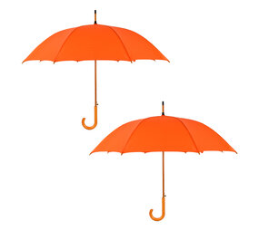 Discountershop Protect yourself from the elements in style: 2 Large Automatic Orange Umbrellas - Folding umbrella - Diameter – 102cm Discountershop Protect yourself from the elements in style: 2 Large Automatic Orange Umbrellas - Folding umbrella - Diameter – 102cm