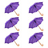 Sustainability and Quality: 6x Automatic Umbrellas made of Polyester and Aluminum (89x98cm)