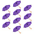 10x Powerful Automatic Umbrella - Purple - Wooden Stick and Handle - Polyester and Aluminum Construction - 89x98cm 10x Powerful Automatic Umbrella - Purple - Wooden Stick and Handle - Polyester and Aluminum Construction - 89x98cm