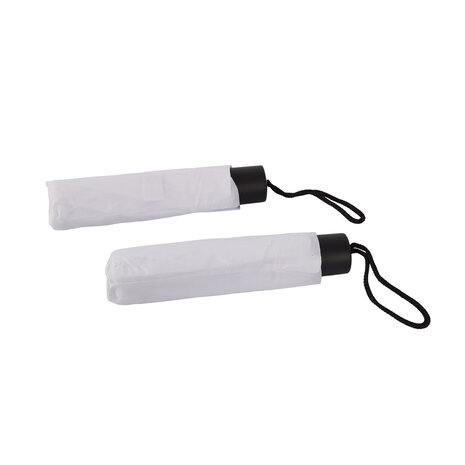 Discountershop 2x Grote Opvouwbare Stormparaplu van Polyester met Aluminium Frame - Wit | 100cm Diameter Discountershop 2x Grote Opvouwbare Stormparaplu van Polyester met Aluminium Frame - Wit | 100cm Diameter