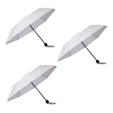Discountershop 3x Large Folding Polyester Storm Umbrella with Aluminum Frame - White | 100cm Diameter Discountershop 3x Large Folding Polyester Storm Umbrella with Aluminum Frame - White | 100cm Diameter