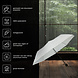 Discountershop 6x Large Folding Polyester Storm Umbrella with Aluminum Frame - White | 100cm Diameter Discountershop 6x Large Folding Polyester Storm Umbrella with Aluminum Frame - White | 100cm Diameter