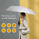 Discountershop 6x Large Folding Polyester Storm Umbrella with Aluminum Frame - White | 100cm Diameter Discountershop 6x Large Folding Polyester Storm Umbrella with Aluminum Frame - White | 100cm Diameter