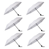 Discountershop 6x Grote Opvouwbare Stormparaplu van Polyester met Aluminium Frame - Wit | 100cm Diameter Discountershop 6x Grote Opvouwbare Stormparaplu van Polyester met Aluminium Frame - Wit | 100cm Diameter