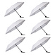 Discountershop 6x Large Folding Polyester Storm Umbrella with Aluminum Frame - White | 100cm Diameter Discountershop 6x Large Folding Polyester Storm Umbrella with Aluminum Frame - White | 100cm Diameter