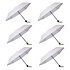 6x Large Folding Polyester Storm Umbrella with Aluminum Frame - White | 100cm Diameter 6x Large Folding Polyester Storm Umbrella with Aluminum Frame - White | 100cm Diameter