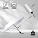Discountershop 6x Large Folding Polyester Storm Umbrella with Aluminum Frame - White | 100cm Diameter Discountershop 6x Large Folding Polyester Storm Umbrella with Aluminum Frame - White | 100cm Diameter