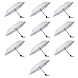 Discountershop 10x Large Folding Polyester Storm Umbrella with Aluminum Frame - White | 100cm Diameter Discountershop 10x Large Folding Polyester Storm Umbrella with Aluminum Frame - White | 100cm Diameter