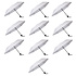 10x Large Folding Polyester Storm Umbrella with Aluminum Frame - White | 100cm Diameter 10x Large Folding Polyester Storm Umbrella with Aluminum Frame - White | 100cm Diameter