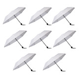 Discountershop 8x Large Folding Polyester Storm Umbrella with Aluminum Frame - White | 100cm Diameter Discountershop 8x Large Folding Polyester Storm Umbrella with Aluminum Frame - White | 100cm Diameter