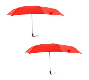 Merkloos 2x Large Folding Polyester Storm Umbrella with Aluminum Frame - Red | 100cm Diameter Merkloos 2x Large Folding Polyester Storm Umbrella with Aluminum Frame - Red | 100cm Diameter