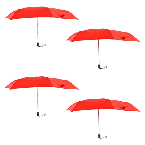 Discountershop 4x Large Folding Polyester Storm Umbrella with Aluminum Frame - Red | 100cm Diameter Discountershop 4x Large Folding Polyester Storm Umbrella with Aluminum Frame - Red | 100cm Diameter