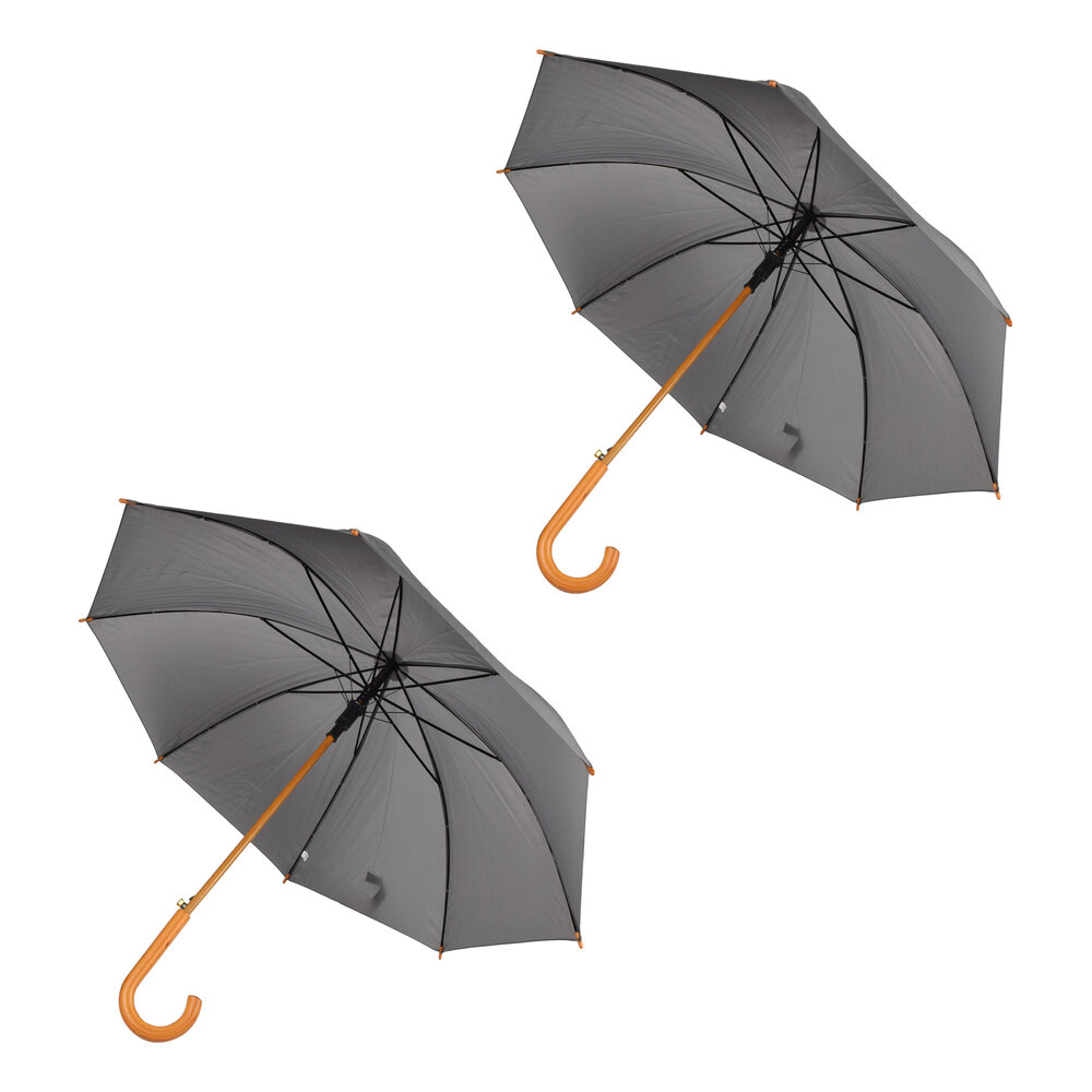 Discountershop Folding Umbrella Set - Automatic, Transparent, 98 cm Diameter - With Gray Aluminum Frame - 2 Pieces Discountershop Folding Umbrella Set - Automatic, Transparent, 98 cm Diameter - With Gray Aluminum Frame - 2 Pieces