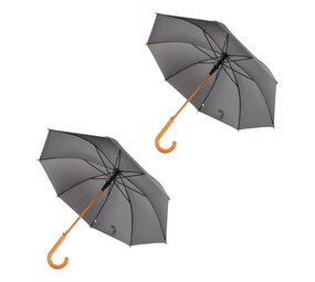 Discountershop Opvouwbare Paraplu Set - Automatisch, Transparant, 98 cm Diameter - Met Grijs Aluminium Frame - 2 Stuks Discountershop Opvouwbare Paraplu Set - Automatisch, Transparant, 98 cm Diameter - Met Grijs Aluminium Frame - 2 Stuks