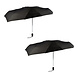 Discountershop Compact Storm Umbrella 97 cm – Windproof Strong Umbrella up to 80 km/h with Cover, Folding Black Umbrella
