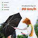 Discountershop Stormparaplu Opvouwbaar 97 cm – Windbestendige Sterke Paraplu tot 80 km/u met Beschermhoes, Compact en Zwart