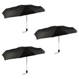 Discountershop Zwart Opvouwbare Paraplu's - Hoogwaardige Waterdichte Regenponcho's - Set van 3 - Polyester en Aluminium Materiaal - Stormparaplu - Lengte 61.5cm - Diameter 97cm Discountershop Zwart Opvouwbare Paraplu's - Hoogwaardige Waterdichte Regenponcho's - Set van 3 - Polyester en Aluminium Materiaal - Stormparaplu - Lengte 61.5cm - Diameter 97cm
