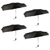 Discountershop 4x Sterke Zwarte Opvouwbare Paraplu's - Stormbestendig, 97 cm Diameter, 61.5 cm Lengte, Polyester en Aluminium. Discountershop 4x Sterke Zwarte Opvouwbare Paraplu's - Stormbestendig, 97 cm Diameter, 61.5 cm Lengte, Polyester en Aluminium.