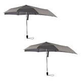 Discountershop Duo Grijze Stormparaplu's - Groot, Stevig en Opvouwbaar - Aluminium Frame - Polyester Pongee Doek - 107cm Diameter Discountershop Duo Grijze Stormparaplu's - Groot, Stevig en Opvouwbaar - Aluminium Frame - Polyester Pongee Doek - 107cm Diameter