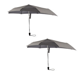 Discountershop Duo Grijze Stormparaplu's - Groot, Stevig en Opvouwbaar - Aluminium Frame - Polyester Pongee Doek - 107cm Diameter Discountershop Duo Grijze Stormparaplu's - Groot, Stevig en Opvouwbaar - Aluminium Frame - Polyester Pongee Doek - 107cm Diameter