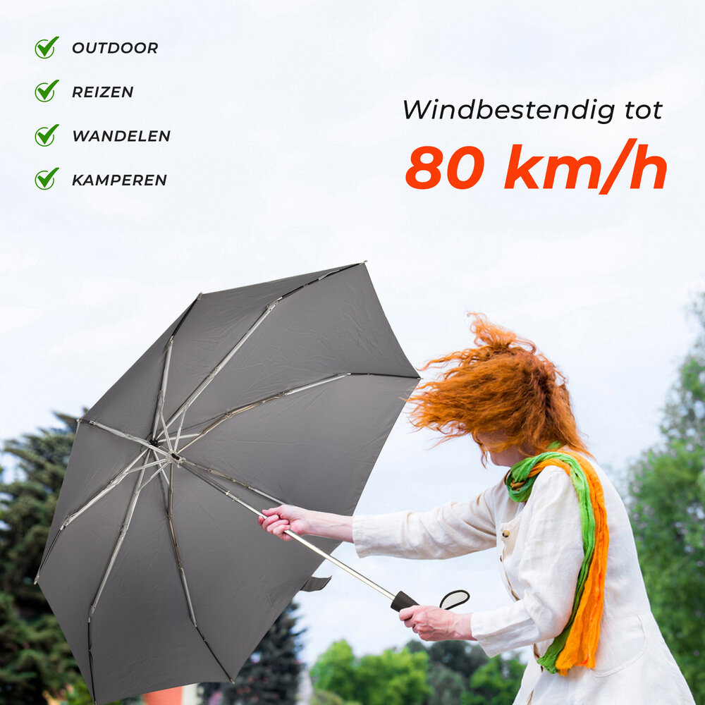 Discountershop Duo Gray Storm Umbrellas - Large, Sturdy and Foldable - Aluminum Frame - Polyester Pongee Cloth - 107cm Diameter Discountershop Duo Gray Storm Umbrellas - Large, Sturdy and Foldable - Aluminum Frame - Polyester Pongee Cloth - 107cm Diameter