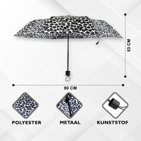 Discountershop Ultieme Bescherming tegen Storm en Regen - Opvouwbare Paraplu - Beige & Zwart - 53cm x 90cm - Lichtgewicht Discountershop Ultieme Bescherming tegen Storm en Regen - Opvouwbare Paraplu - Beige & Zwart - 53cm x 90cm - Lichtgewicht